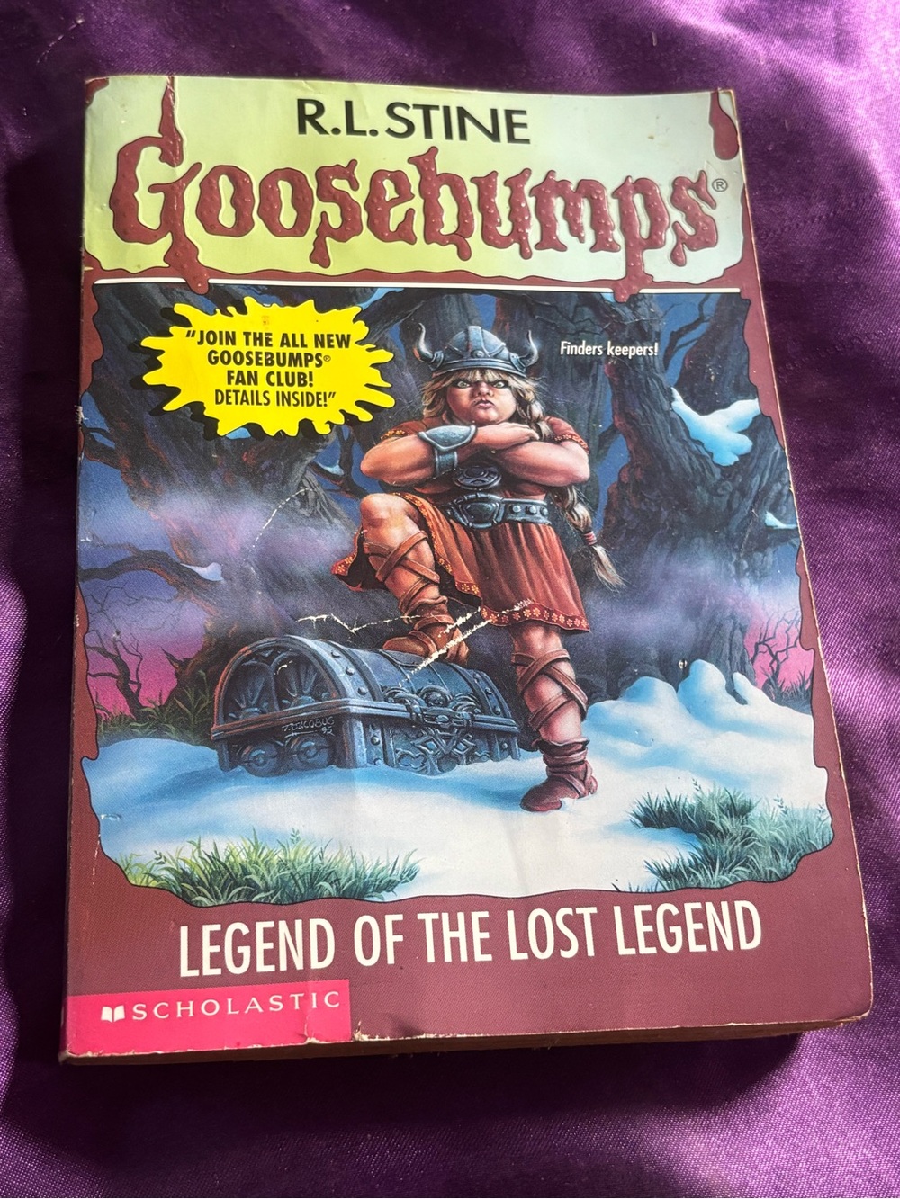 Scholastic R.L. Stine Goosebumps "Legend of the Lost Legend" - Book